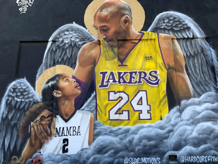 Graffiti homenaje a Kobe Bryant